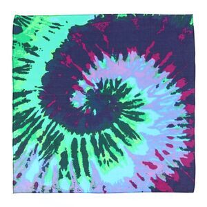 CTM Bright Tie Dye Print Bandana